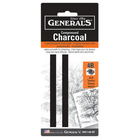 GENERAL PENCIL CO., INC. 9574BBP COMPRESSED CHARCOAL SQUARE