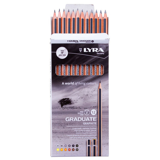 Lyra 1171120 Graduate Assorted Graphite Pencils Box of 12 Pieces