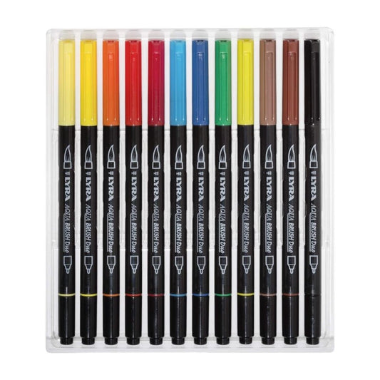 LYRA Aqua Dup Brush Painters, Set of 12 Pens, Assorted Colors (6521120)