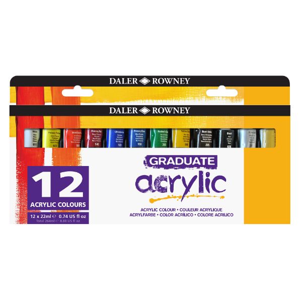 Daler Rowney Graduate Acrylic Set 22Ml (Pack of 12)